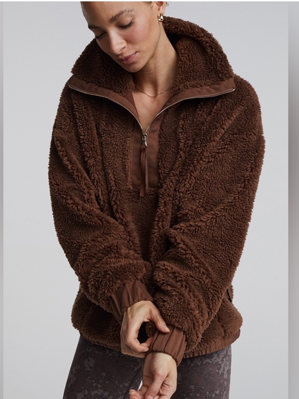 Varley Jacket Appleton Sherpa in Acorn Brown